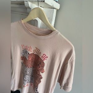 American Highway cropped Shirt SZ. L leopard